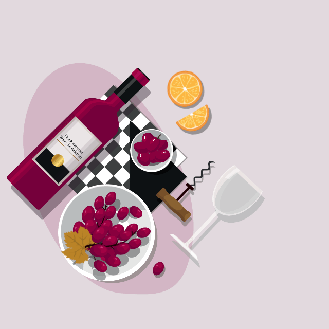une pause en pleine air avec du bon vin