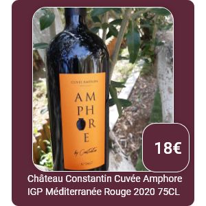 Bouteille de vin Château Constantin Cuvée Amphore IGP Méditerranée Rouge à 18€