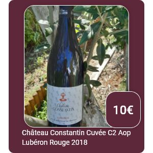 Bouteille de vin Château Constantin Cuvée C2 Aop Lubéron Rouge 2018 à 10€