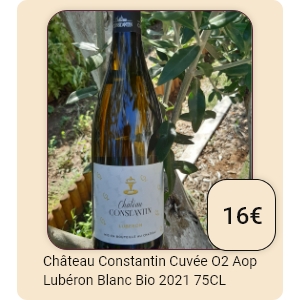 Château Constantin Cuvée O2 Aop Lubéron Blanc Bio 2021 75CL