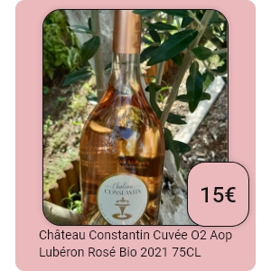 Château Constantin Cuvée O2 Aop Lubéron Rosé Bio 2021 75CL