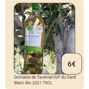 Domaine de Tavernel IGP du Gard Blanc Bio 2021 75CL